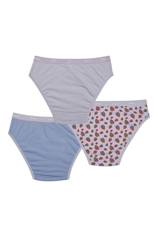 3 culottes Les Pockets - Bleu et rouge 