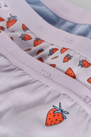 3 culottes Les Pockets - Bleu et rouge 