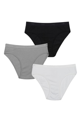 3 Slips Ecodim Wit, grijs en zwart