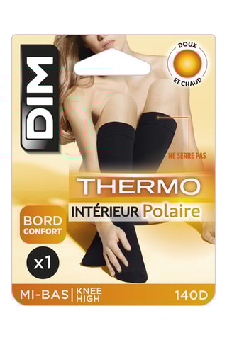 3 paires de mi bas Thermo - 140 deniers - Noir
