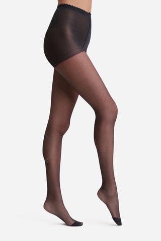 6 Panty's - 17 Denier - Zwart