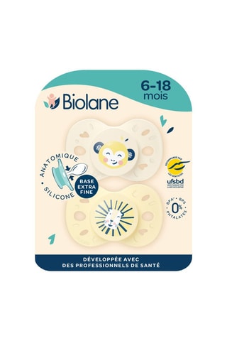 Sucette anatomique en silicone Animaux - De 6 à 18 mois