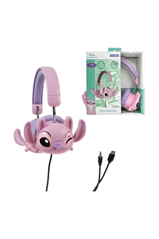 Casque stéréo filaire pliable avec limitation de volume d'écoute Angel Stitch Disney - Ciel - Dès 4 ans