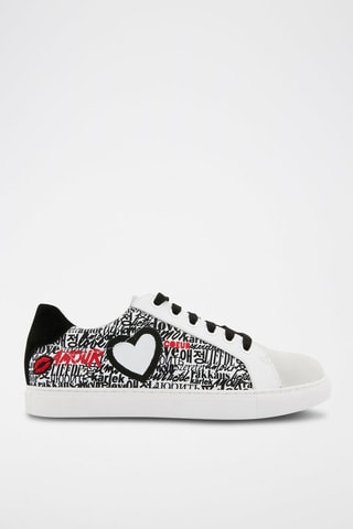 Sneakers en cuir Simone Blanc et noir
