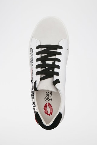 Sneakers en cuir Simone Blanc et noir