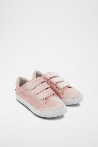 Sneakers Edith Velours - Rose poudré