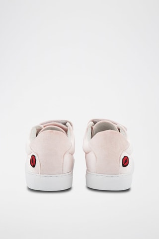 Sneakers Edith Velours - Rose poudré