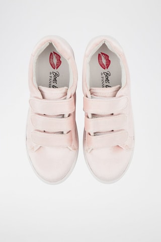 Sneakers Edith Velours - Rose poudré