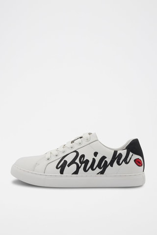 Sneakers en cuir Simone 
Blanc et noir