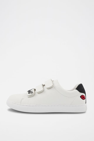 Sneakers en cuir Edith 
Blanc et noir