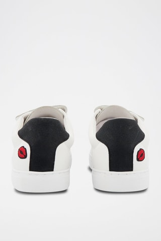 Sneakers en cuir Edith 
Blanc et noir