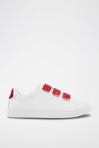 Sneakers en cuir de veau Edith Blanc