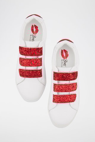 Sneakers en cuir de veau Edith Blanc