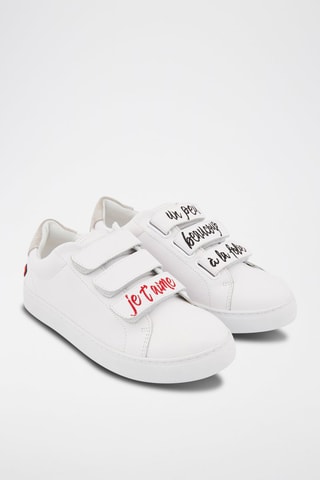 Sneakers en cuir de veau Edith Blanc