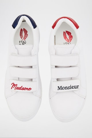 Sneakers en cuir de veau Edith Blanc