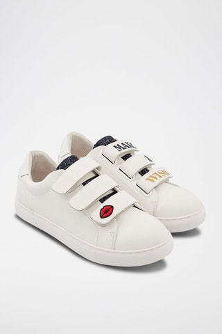 Sneakers en cuir de veau Edith Caroline Drogo - Blanc