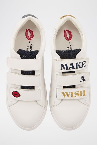 Sneakers en cuir de veau Edith Caroline Drogo - Blanc