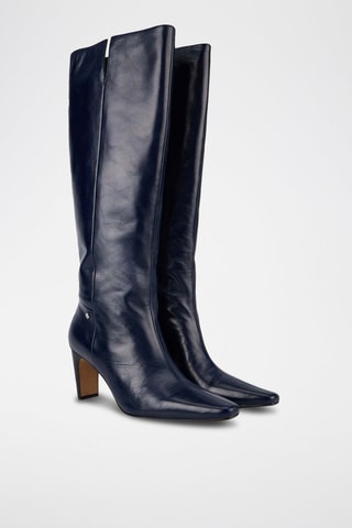 Bottes en cuir Paola - Bleu marine