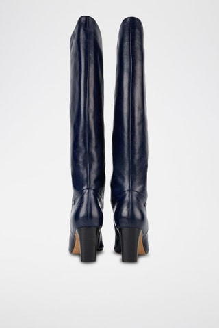 Bottes en cuir Paola - Bleu marine