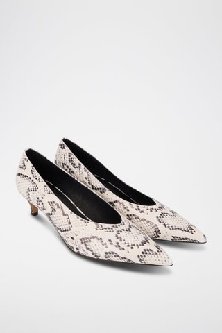 Escarpins en cuir Marta - Noir et blanc