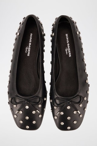 Ballerines en cuir Carmen - Noir