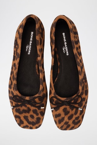 Ballerines en cuir Carmen - Marron et noir