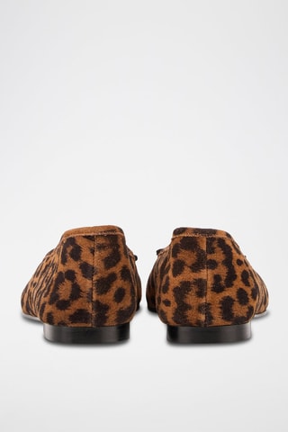 Ballerines en cuir Carmen - Marron et noir