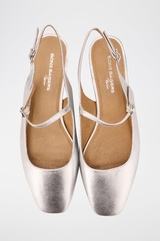 Ballerines en cuir Héloïse - Argenté