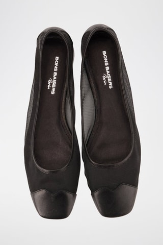 Ballerines en cuir Elisa - Noir