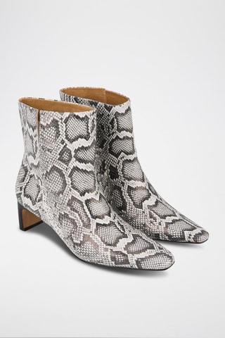 Bottines en cuir Alice - Noir et blanc