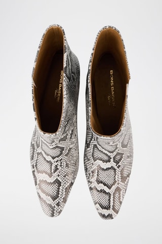 Bottines en cuir Alice - Noir et blanc