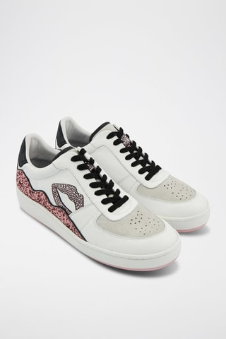 Sneakers en cuir Loulou - Blanc et noir