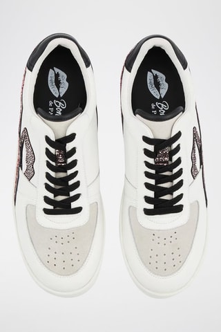 Sneakers en cuir Loulou - Blanc et noir