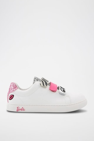 Sneakers en cuir Edith Barbie - Blanc et rose