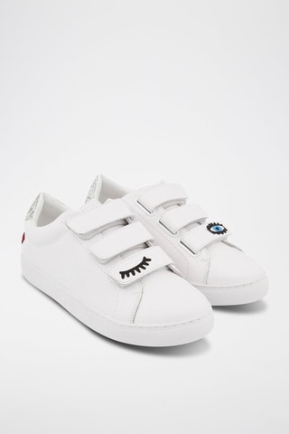 Sneakers en cuir Edith - Blanc