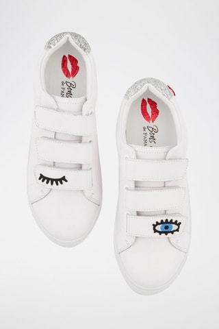 Sneakers en cuir Edith - Blanc