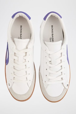 Sneakers en cuir Colette - Blanc et violet