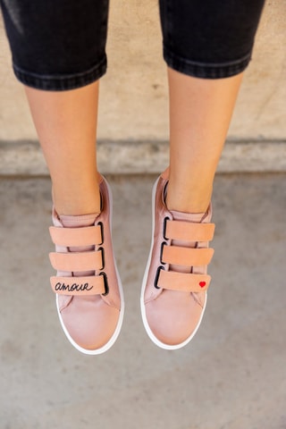 Sneakers Edith Satin Amour 
Rose