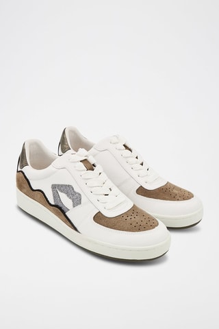 Sneakers en cuir Loulou Blanc et marron