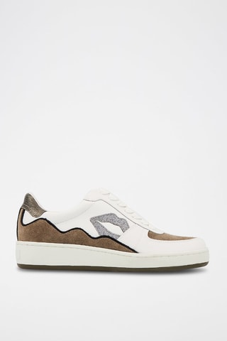 Sneakers en cuir Loulou Blanc et marron