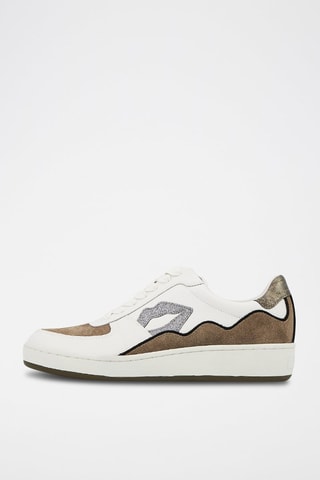 Sneakers en cuir Loulou Blanc et marron