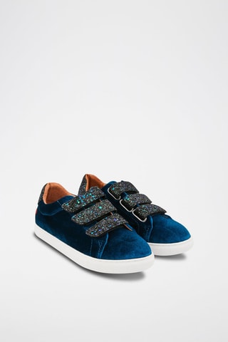 Sneakers Edith Velours Glitter 
Bleu