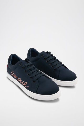Sneakers Simone Satin Amour Bleu marine