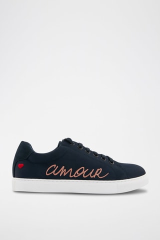 Sneakers Simone Satin Amour Bleu marine