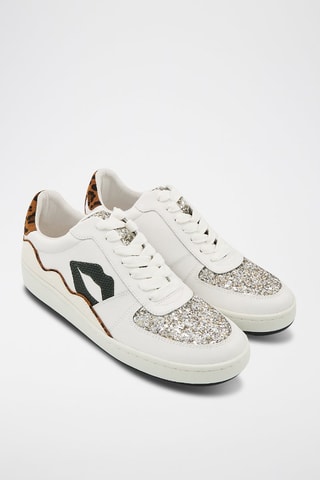 Sneakers en cuir Loulou Blanc et marron