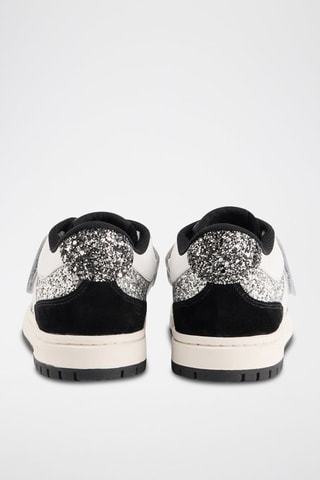 Sneakers en cuir Serena - Blanc et argenté