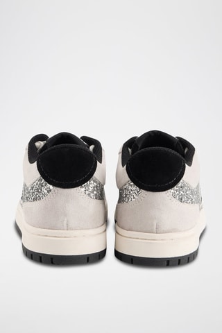 Sneakers en cuir Serena - Blanc et argenté