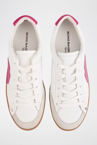 Sneakers en cuir Colette - Blanc et rose