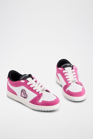 Sneakers en cuir Serena - Blanc et rose