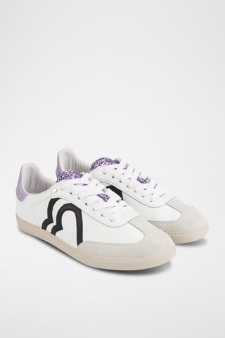 Sneakers en cuir Billie - Blanc et lilas